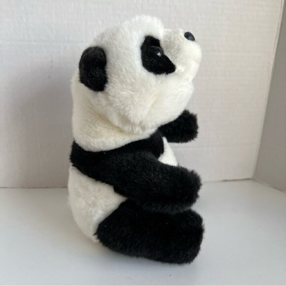 Aurora World - Lin Lin Panda, Sitting Panda Bear Animal PlushToy. Black/White. - Picture 2 of 10